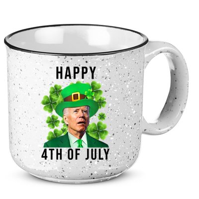 Happy 4th Of July Joe Biden Funny St Patrick's Day 15oz Campfire Ceramic Mug
