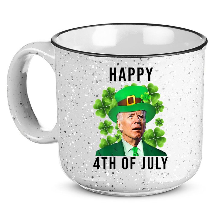 Happy 4th Of July Joe Biden Funny St Patrick's Day 15oz Campfire Ceramic Mug
