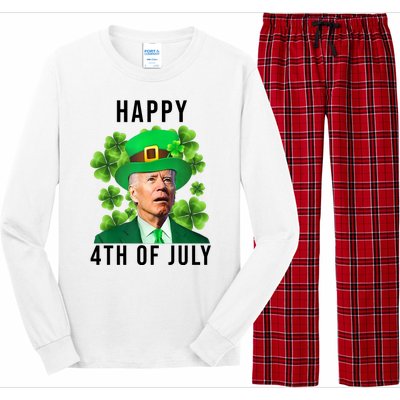 Happy 4th Of July Joe Biden Funny St Patrick's Day Long Sleeve Pajama Set