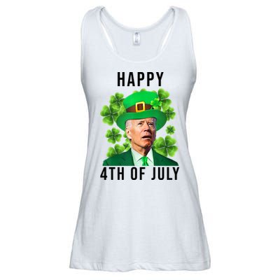 Happy 4th Of July Joe Biden Funny St Patrick's Day Ladies Essential Flowy Tank