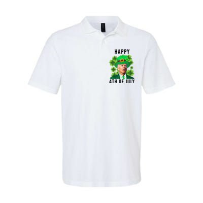 Happy 4th Of July Joe Biden Funny St Patrick's Day Softstyle Adult Sport Polo