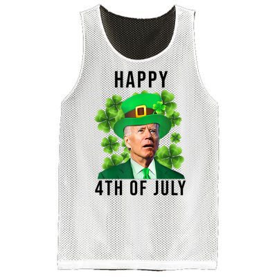 Happy 4th Of July Joe Biden Funny St Patrick's Day Mesh Reversible Basketball Jersey Tank