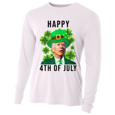 Happy 4th Of July Joe Biden Funny St Patrick's Day Cooling Performance Long Sleeve Crew