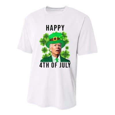 Happy 4th Of July Joe Biden Funny St Patrick's Day Youth Performance Sprint T-Shirt