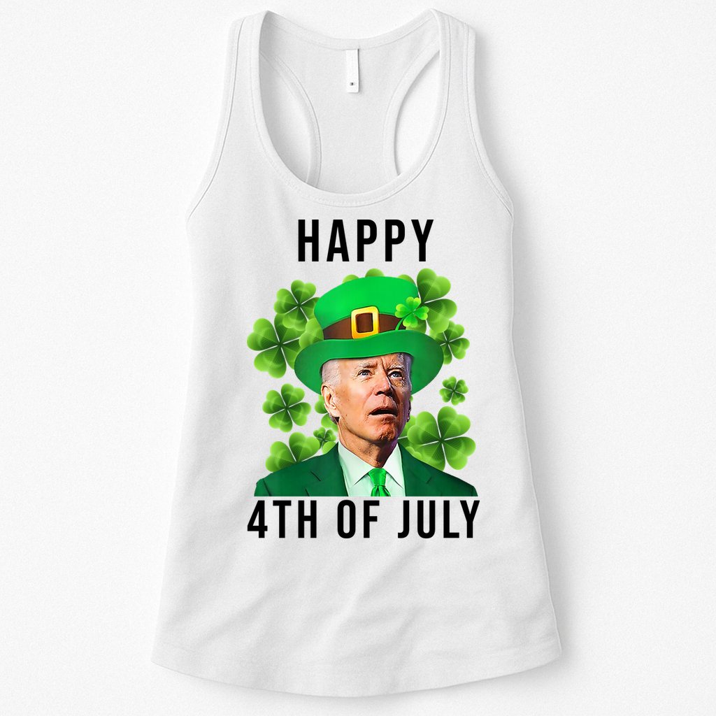 Happy 4th Of July Joe Biden Funny St Patrick's Day Womens Tank Top