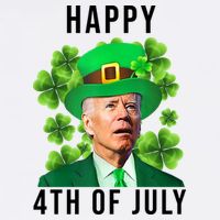 Happy 4th Of July Joe Biden Funny St Patrick's Day Baby Bodysuit