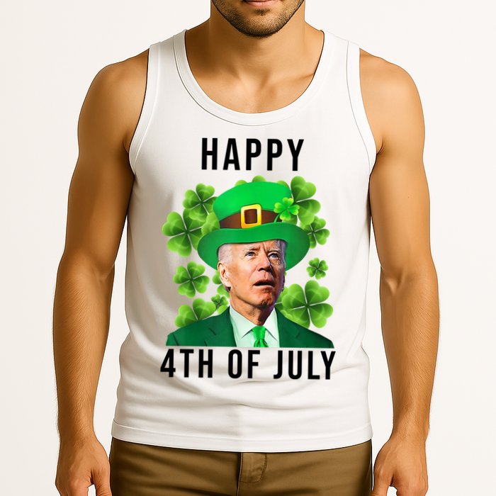 Happy 4th Of July Joe Biden Funny St Patrick's Day Tank Top