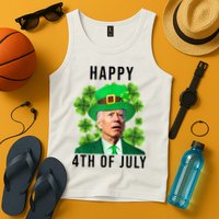 Happy 4th Of July Joe Biden Funny St Patrick's Day Tank Top