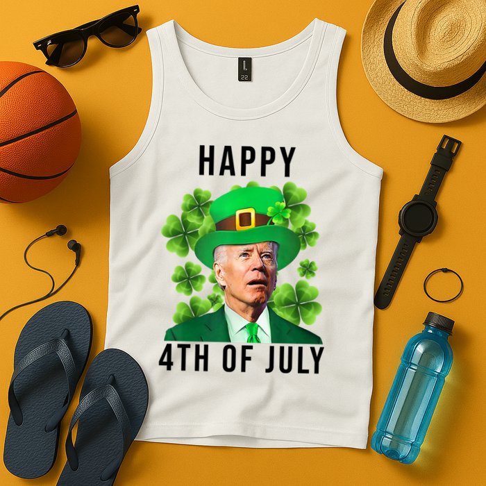 Happy 4th Of July Joe Biden Funny St Patrick's Day Tank Top