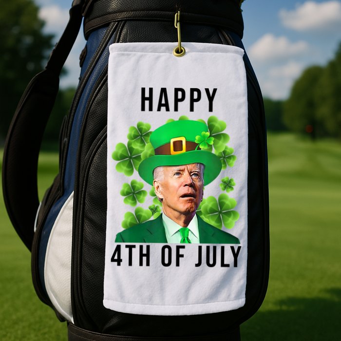 Happy 4th Of July Joe Biden Funny St Patrick's Day Golf Towel