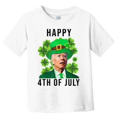 Happy 4th Of July Joe Biden Funny St Patrick's Day Toddler T-Shirt