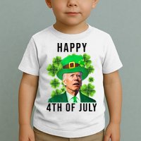 Happy 4th Of July Joe Biden Funny St Patrick's Day Toddler T-Shirt