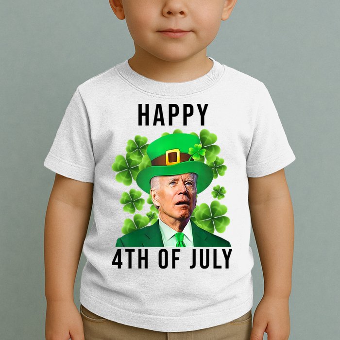 Happy 4th Of July Joe Biden Funny St Patrick's Day Toddler T-Shirt