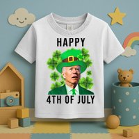 Happy 4th Of July Joe Biden Funny St Patrick's Day Toddler T-Shirt