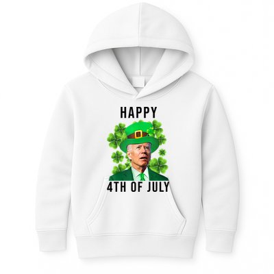 Happy 4th Of July Joe Biden Funny St Patrick's Day Kids Hoodie