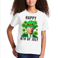 Happy 4th Of July Joe Biden Funny St Patrick's Day Kids T-Shirt