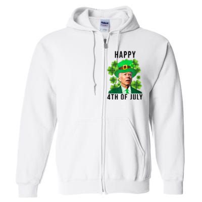 Happy 4th Of July Joe Biden Funny St Patrick's Day Full Zip Hoodie