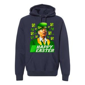 Happy 4th Of Easter Joe Biden St Patricks Day Leprechaun Premium Hoodie