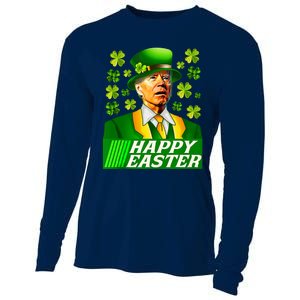 Happy 4th Of Easter Joe Biden St Patricks Day Leprechaun Cooling Performance Long Sleeve Crew