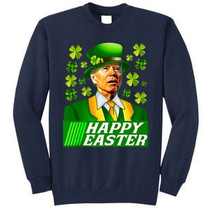 Happy 4th Of Easter Joe Biden St Patricks Day Leprechaun Tall Sweatshirt