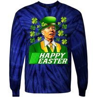 Happy 4th Of Easter Joe Biden St Patricks Day Leprechaun Tie-Dye Long Sleeve Shirt