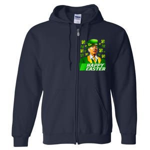 Happy 4th Of Easter Joe Biden St Patricks Day Leprechaun Full Zip Hoodie