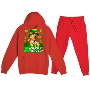 Happy 4th Of Easter Joe Biden St Patricks Day Leprechaun Premium Hooded Sweatsuit Set