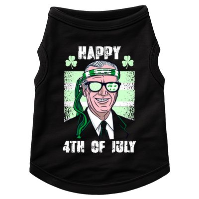 Happy 4th Of July Funny St. Patrick's Day Biden USA Flag Irish Doggie Tank