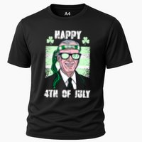Happy 4th Of July Funny St. Patrick's Day Biden USA Flag Irish Cooling Performance Crew T-Shirt
