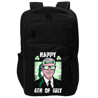 Happy 4th Of July Funny St. Patrick's Day Biden USA Flag Irish Impact Tech Backpack