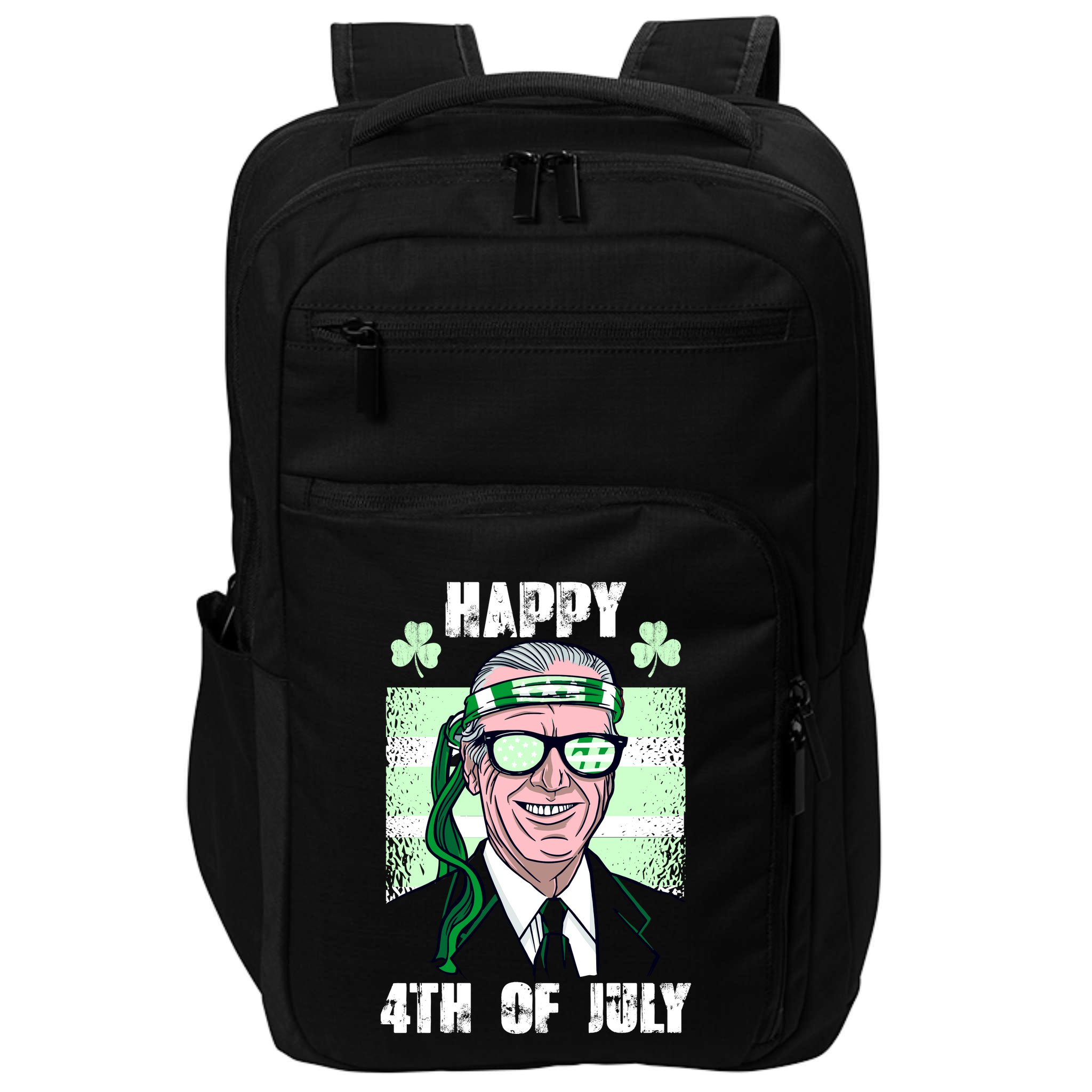 Happy 4th Of July Funny St. Patrick's Day Biden USA Flag Irish Impact Tech Backpack