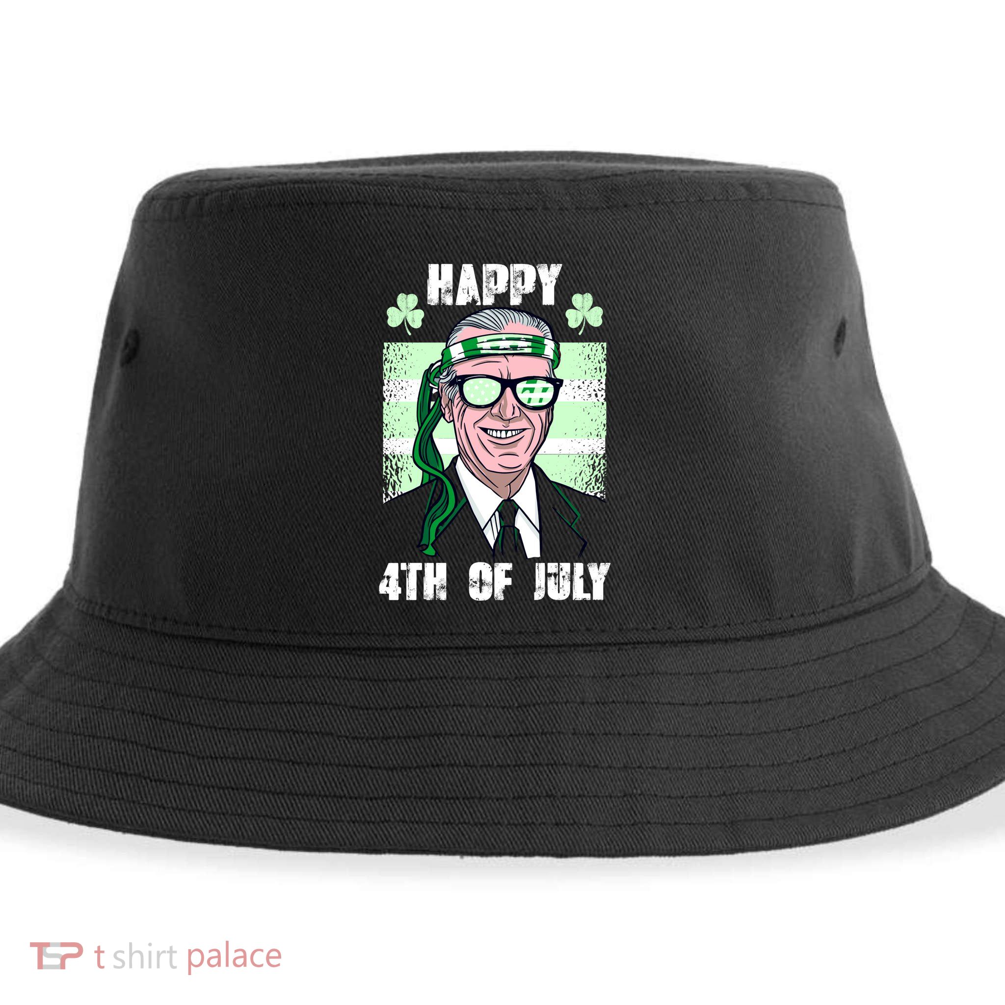 Happy 4th Of July Funny St. Patrick's Day Biden USA Flag Irish Sustainable Bucket Hat
