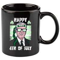Happy 4th Of July Funny St. Patrick's Day Biden USA Flag Irish 11oz C Handle Ceramic Mug