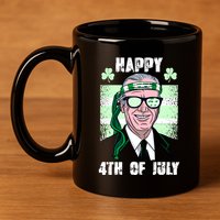 Happy 4th Of July Funny St. Patrick's Day Biden USA Flag Irish 11oz C Handle Ceramic Mug