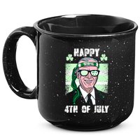 Happy 4th Of July Funny St. Patrick's Day Biden USA Flag Irish 15oz Campfire Ceramic Mug