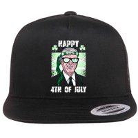Happy 4th Of July Funny St. Patrick's Day Biden USA Flag Irish Flatbill Hat