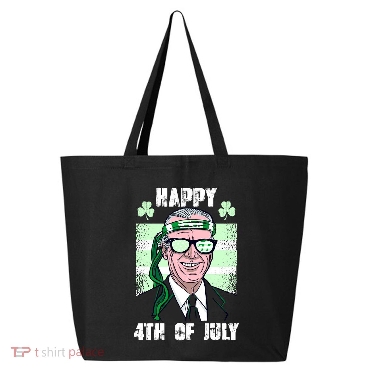 Happy 4th Of July Funny St. Patrick's Day Biden USA Flag Irish 25L Jumbo Tote