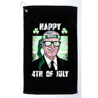 Happy 4th Of July Funny St. Patrick's Day Biden USA Flag Irish Golf Towel