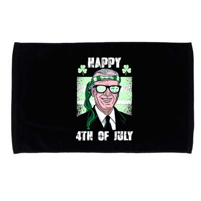 Happy 4th Of July Funny St. Patrick's Day Biden USA Flag Irish Microfiber Hand Towel