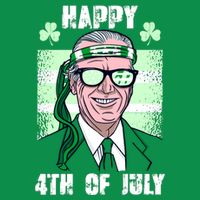 Happy 4th Of July Funny St. Patrick's Day Biden USA Flag Irish Poster