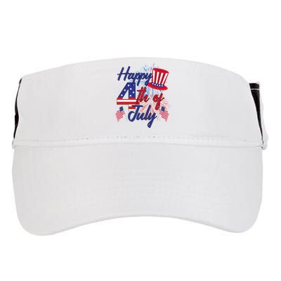 Happy 4th Of July Patriotic American Flag USA Adult Drive Performance Visor