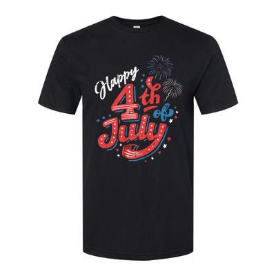 Happy 4th Of July Patriotic American Us Flag 4th Of July Softstyle CVC T-Shirt