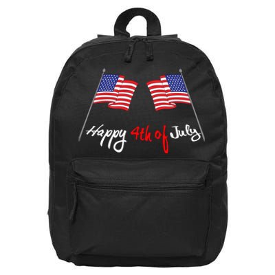 Happy 4th Of July USA Flag 16 in Basic Backpack