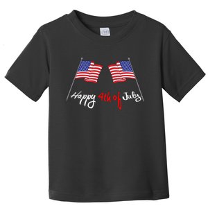 Happy 4th Of July USA Flag Toddler T-Shirt