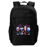 Happy 4th Of July Wine Glasses USA Flag Drinking Party Backpack