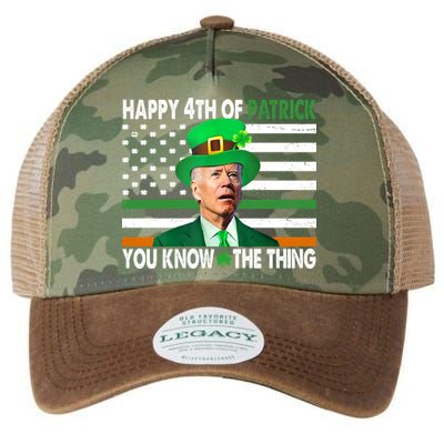 Happy 4th Of Patrick You Know The Thing Funny Biden Legacy Tie Dye Trucker Hat
