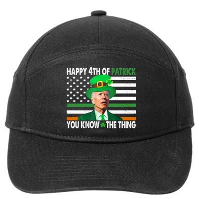Happy 4th Of Patrick You Know The Thing Funny Biden 7-Panel Snapback Hat
