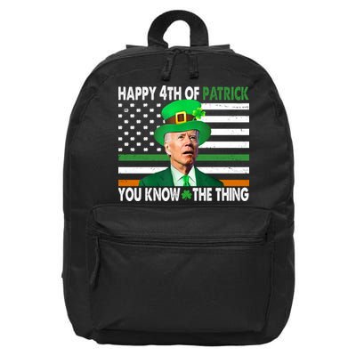 Happy 4th Of Patrick You Know The Thing Funny Biden 16 in Basic Backpack