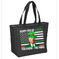 Happy 4th Of Patrick You Know The Thing Funny Biden Zip Tote Bag