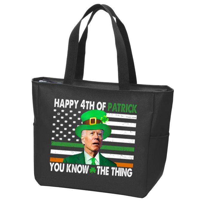 Happy 4th Of Patrick You Know The Thing Funny Biden Zip Tote Bag